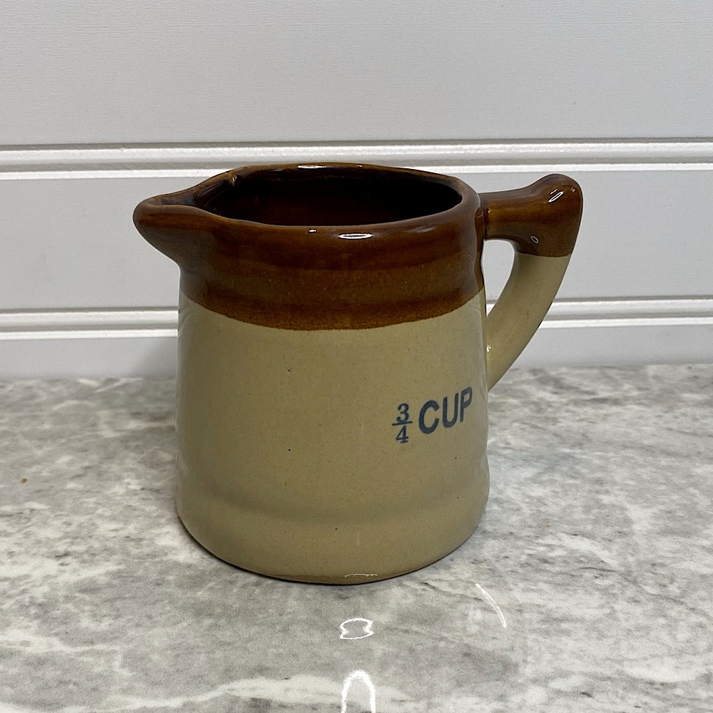 vintage small 3/4 cup creamer pottery pitcher
